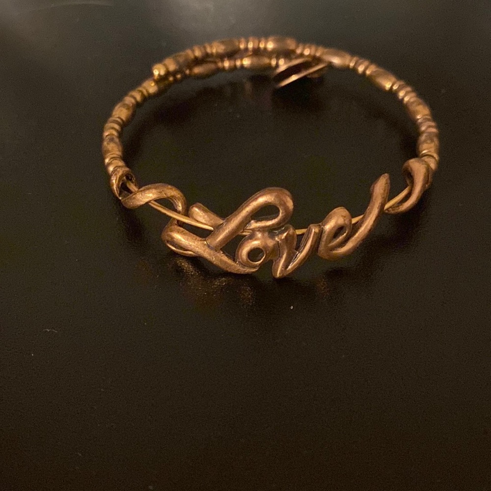 Alex and Ani coil love gold bracelet